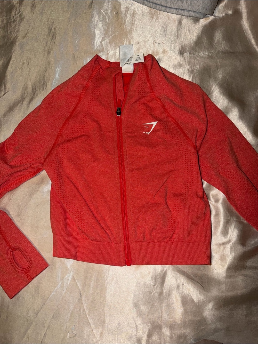 Gymshark coral crop zip Jacket